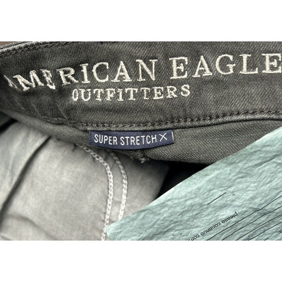 American Eagle Super Low Jegging Dark Olive Green Skinny Jeans Size 2 - Picture 7 of 7